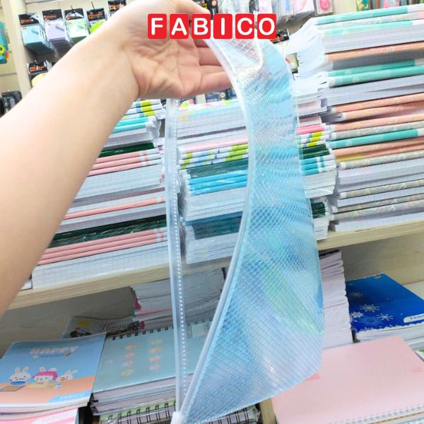 Bìa khóa Zip A4 bìa mềm chống nước laser kim tuyến