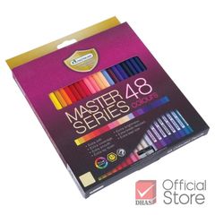 Bộ bút chì màu gỗ thanh dài 12/24/36/48/60/72/100 màu cao cấp Master Art siêu sáng