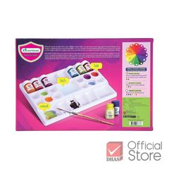 Bộ Màu nước 12 màu 15ML Poster MasterArt kèm khay pha màu và cọ vẽ