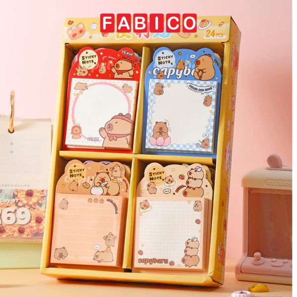 Set 70 Giấy Note Ghi Chú, Giấy Nhớ Capybara Hình Vuông Dán Depai Giấy Ghi Chú Loại Chất Lượng Cao Tiện Lợi Học Sinh