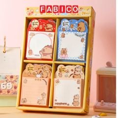 Set 70 Giấy Note Ghi Chú, Giấy Nhớ Capybara Hình Vuông Dán Depai Giấy Ghi Chú Loại Chất Lượng Cao Tiện Lợi Học Sinh
