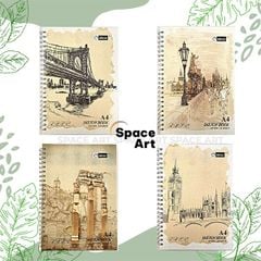 Sổ Vẽ 50 Trang 160gsm Giấy Ký Họa Phác Thảo Sketchbook  A6/A5/B5/A4/A3 Zen Art