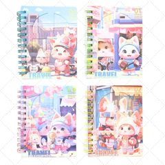 Sổ Tay Ghi Chép Depai Sổ Lò Xo A7 Mini Dễ Thương Tiện Lợi Nhỏ Xinh 140 Trang
