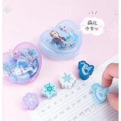 Hộp 7 Cục Gôm Mini Dễ Thương Họa Tiết Công Chúa Disney