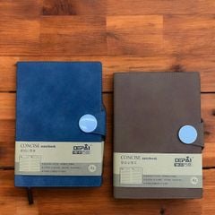 Sổ Tay Bìa Da A5 Depai Giấy Kẻ Ngang 200 Trang 100gsm - Sổ Kế Hoạch Planner, Nhật Kí, Journal