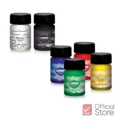 Set 6 màu nước acrylic Master Art cao cấp, vẽ không trôi trên mọi chất liệu, lọ 15ml kèm khay và cọ vẽ