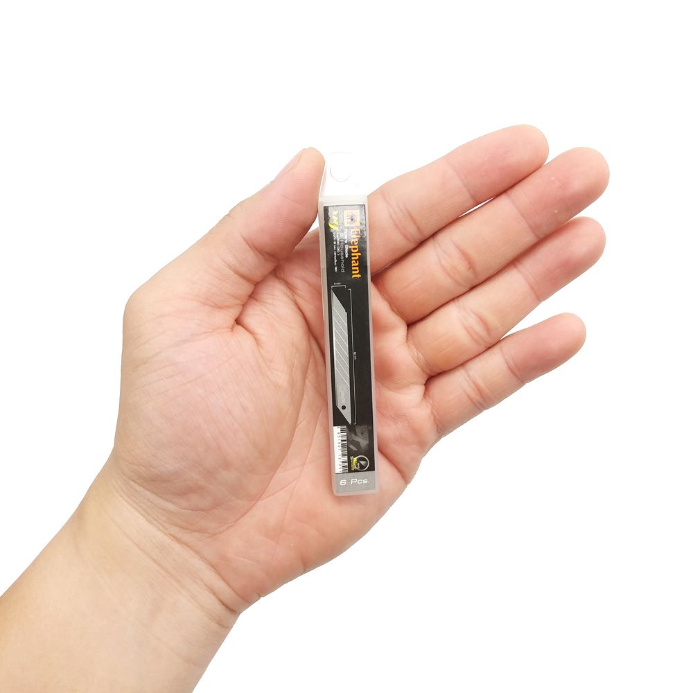 Bộ 6 cái Lưỡi dao rọc giấy kim loại ELP loại 45°, 9mm NO.945 Thái Lan