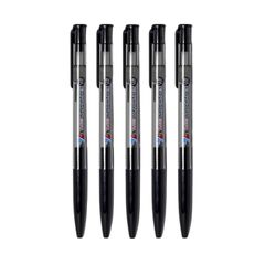 Combo 5 Bút Bi Thiên Long TL-023 Ngòi 0.8mm Mực Xanh/Đỏ/Đen
