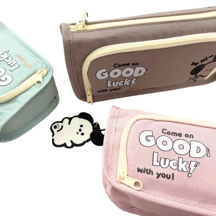 Bóp Viết Vải SHU 7714 Good Lucky Hộp Bút Chống Nước 2 Ngăn