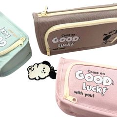 Bóp Viết Vải SHU 7714 Good Lucky Hộp Bút Chống Nước 2 Ngăn
