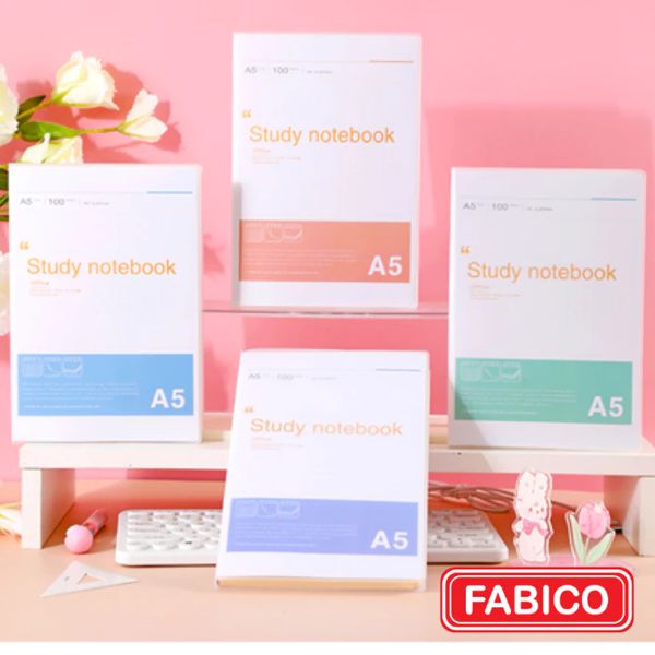 Sổ Dán Gáy - Sổ Văn Phòng A5 Study Notebook DEPAI 200 Trang Kẻ Ngang