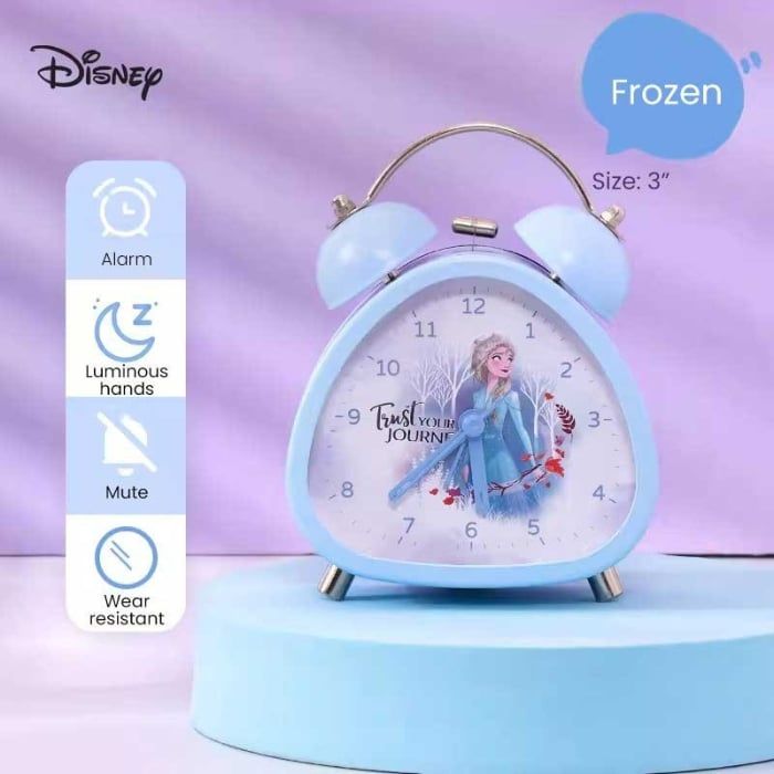 Đồng Hồ Báo Thức Chuông Kép Nhân Vật Disney Chuyển Động Thạch Anh