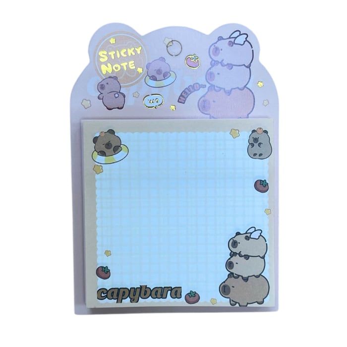 Set 70 Giấy Note Ghi Chú, Giấy Nhớ Capybara Hình Vuông Dán Depai Giấy Ghi Chú Loại Chất Lượng Cao Tiện Lợi Học Sinh