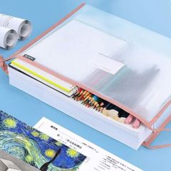 Túi Lưới Trong Suốt  A4 -136 khóa Kéo Chắc Chắn Đựng Tài Liệu