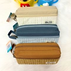 Bóp Viết Vải Style 7588, Hộp bút Dễ Thương 2 Ngăn Cho Nữ