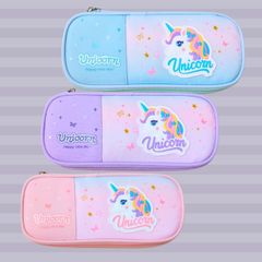 Hộp Đựng Bút Vải Unicorn Cho Bé Gái Có Sức Chứa Lớn