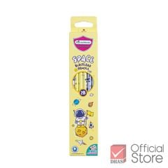 Hộp 12 Bút Chì 2B MasterArt, Bút Chì Gỗ Fancy No.3 Space