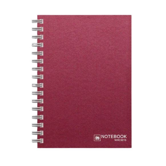 Sổ ghi chép bìa nhám gáy lò xo Elephant B5 70g 150 tờ WHC-301 SATIN PK5