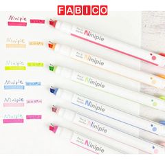 Bút Ninipie 2 Ngòi Bút Viết + Bút Đánh Dấu Highlight 2 Màu Pastel Siêu Xinh