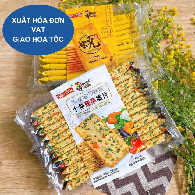 Bánh Quy Giòn Super Viviga Vị Rau Củ, Phomai 288gr