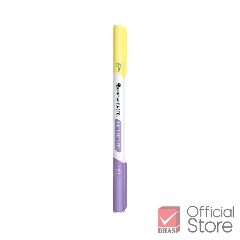 Bút đánh dấu highlight dạ quang mỗi chiếc 2 màu pastel siêu sáng QH790 Quantum (Thái Lan)