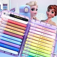 Bút Sơn Acrylic Marker Cao Cấp 24 Màu Phiên Bản Disney Chống Nước Vẽ Trên Mọi Chất Liệu Vẽ Giày Vải Chai Lọ