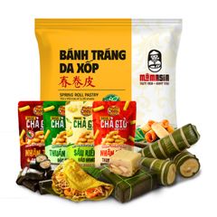 Bánh Tráng Trộn Vị Tôm Sa Tế Mamasia, Snack Chả Giò Trứng Muối, Sầu Riêng, Tôm, Vị Chay