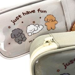 Bóp Viết Vải SHU 7846 Just Have Fun Hộp Bút Khóa Kéo Chống Nước