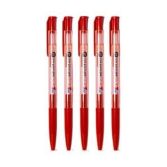 Combo 5 Bút Bi Thiên Long TL-023 Ngòi 0.8mm Mực Xanh/Đỏ/Đen
