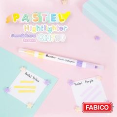 Bút đánh dấu highlight dạ quang mỗi chiếc 2 màu pastel siêu sáng QH790 Quantum (Thái Lan)