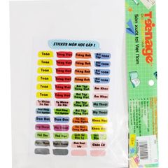 Sticker Thời Khoá Biểu Cấp 1 Thay Đổi Môn Học A5 - Teenage TKB-08