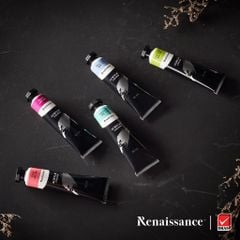 Màu nước acrylic dạng tuýp lớn 45ml Renaissance cao cấp vẽ được trên mọi chất liệu