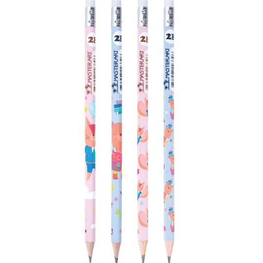 Hộp 12 cây Bút chì MasterArt HB Fancy no.5 FOX & KOALA