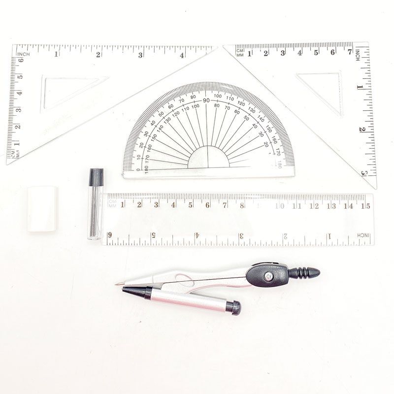 Bộ 5 Món Compa Học Sinh Master Art, Thước Đo Làm Toán F713