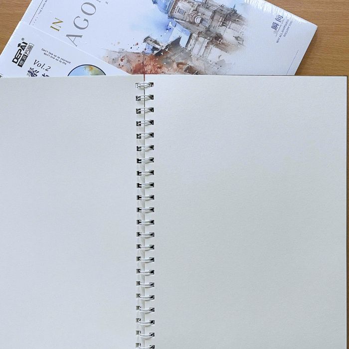 Sổ vẽ phác thảo Depai 100gsm 45 Tờ - Gáy lò xo A4 - Sổ vẽ không kị tẩy 100gsm