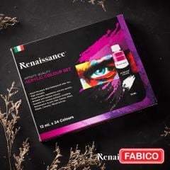 Bộ màu vẽ Acrylic dạng tuýp Renaissance, màu vẽ Acrylic 12/24 màu x 12 ML