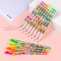 Combo 5 Cây Bút Chì Khúc TL PC-09, Màu Chì Đậm, Ngòi Mềm, Viết Êm Tay, Sẵn Gôm Trên Nắp