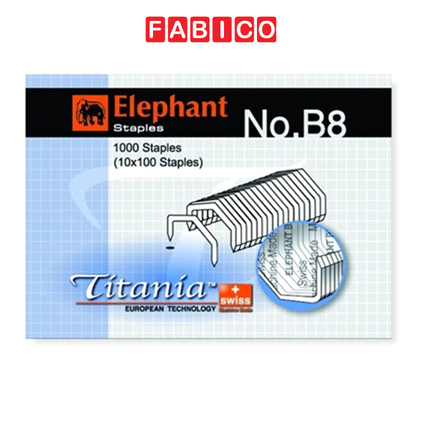 Hộp Ghim Bấm, Đạn Bấm Elephant No.B8 TITANIA