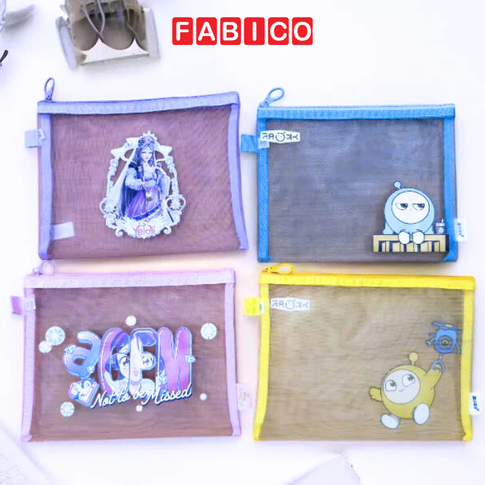 Túi Lưới A5 KinhShion Túi Khóa Kéo Chắc Chắn Đựng Tài Liệu