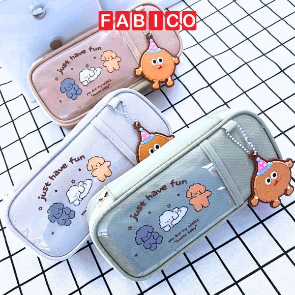 Bóp Viết Vải SHU 7846 Just Have Fun Hộp Bút Khóa Kéo Chống Nước