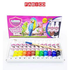 Bộ Màu nước vẽ tranh Master Art 12 màu thể tích 5ml mỗi tuýp (Thái Lan) (tặng kèm cọ vẽ cao cấp)