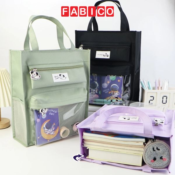 Túi Tote Nam Nữ Đựng Đồ Đi Học Túi Canvas Họa Tiết Hoạt Hình Dể Thương