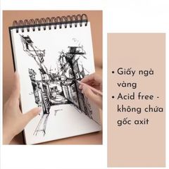 Sổ Vẽ Phác Thảo 80 Tờ Z-Sketch Book Zen Art Bìa Đen Gáy Lò Xo 100gsm