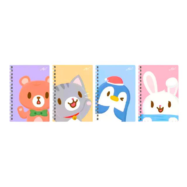 Sổ Tay Lò Xo A5 Elephant 60 Trang Giấy 70gsm Bìa In Nhựa