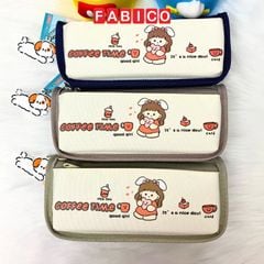Bóp Viết Vải Good Girl 2 Ngăn Hộp Bút Canvas Cho Nữ