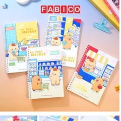 Sổ Lò Xò Teen Gấu Đi Siêu Thị Depai 80 Trang A5 - Sổ Ghi Chép Kẻ Ngang Giấy 80gsm
