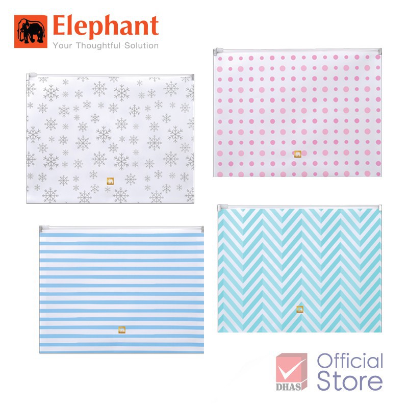 Túi Zip đựng tài liệu Elephant Z01P Thái Lan cỡ A4
