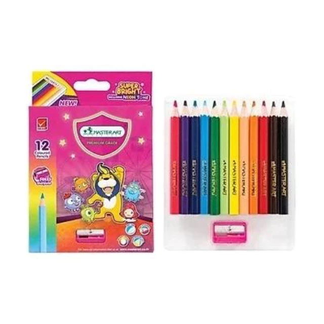 Bộ bút chì màu gỗ vẽ siêu sáng 12/18/24/48 màu Master Art super bright