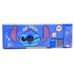 Hộp Bút 2 Ngăn Có Nút Bấm Thiết Kế Thông Minh Họa Tiết Hoạt Hình Disney Đáng yêu Cho Bé