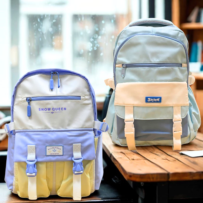 Ba Lô Thời Trang Teen Disney Snow Queen B22026 Cao Cấp - Balo Nữ Nhiều Ngăn Chống Nước Siêu Nhẹ